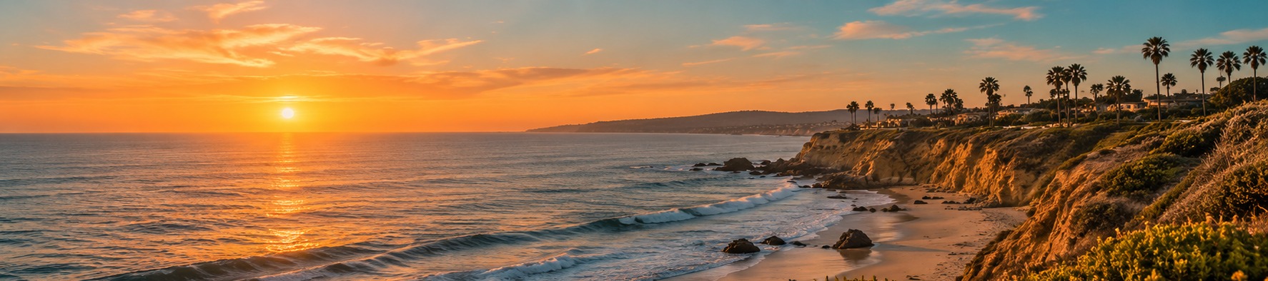 California coast at sunset